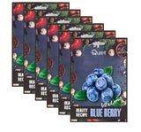 Quret Beauty Recipe Blue Berry Mask (6 piece Set)